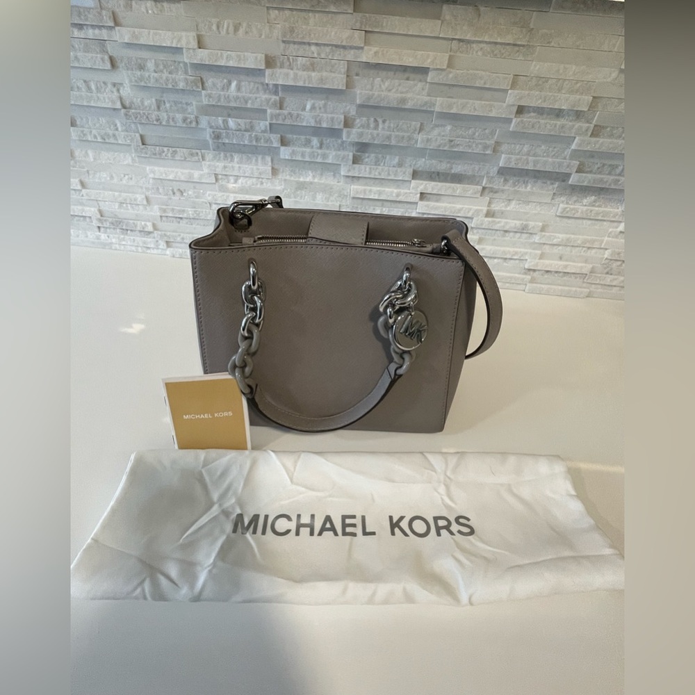 Michael Kors Cynthia Crossbody - Gray - Picture 2 of 7